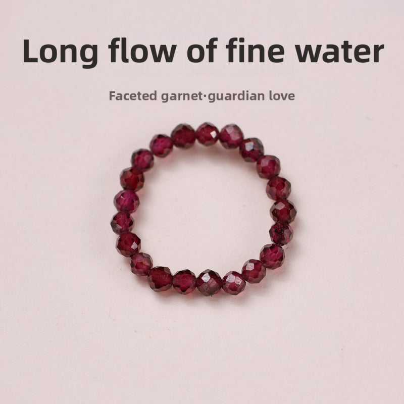 Natural Tourmaline Pixiu Ring Freshwater Pearl Garnet Crystal Stretch Good Luck Peach Blossom Rings