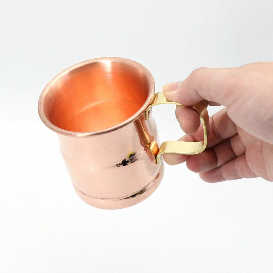 1PCS Pure Copper Beer Cup Handcrafted Moscow Mule Milk Cup Drinkware Coffee Cup