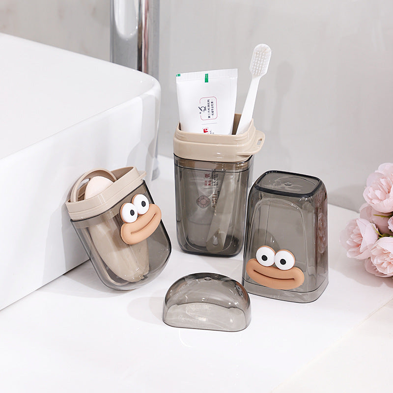 Cartoon Cute Mouthwash Cup Home Children Travel Portable Washing Cup Soap Box Set Toothbrush Cup Toothpaste