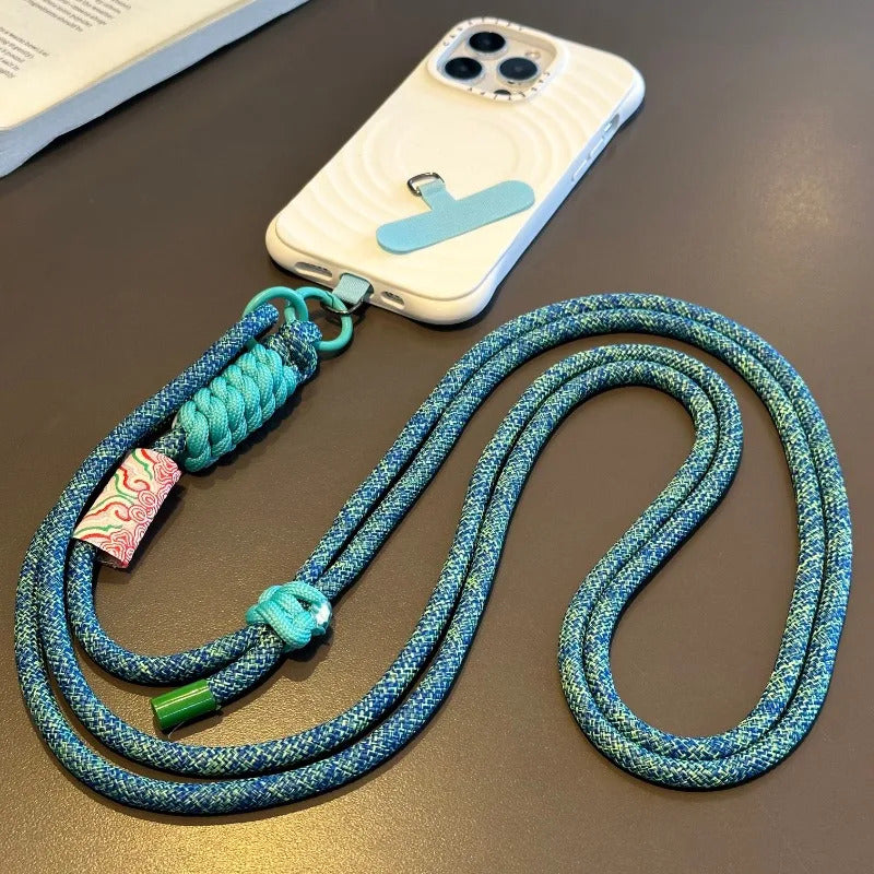 Retro Mobile Phone Straps Adjustable Long Crossbody Lanyard Neck Rope Band Shoulder Cord Anti Loss Rope Dual-purpose Hang Chain