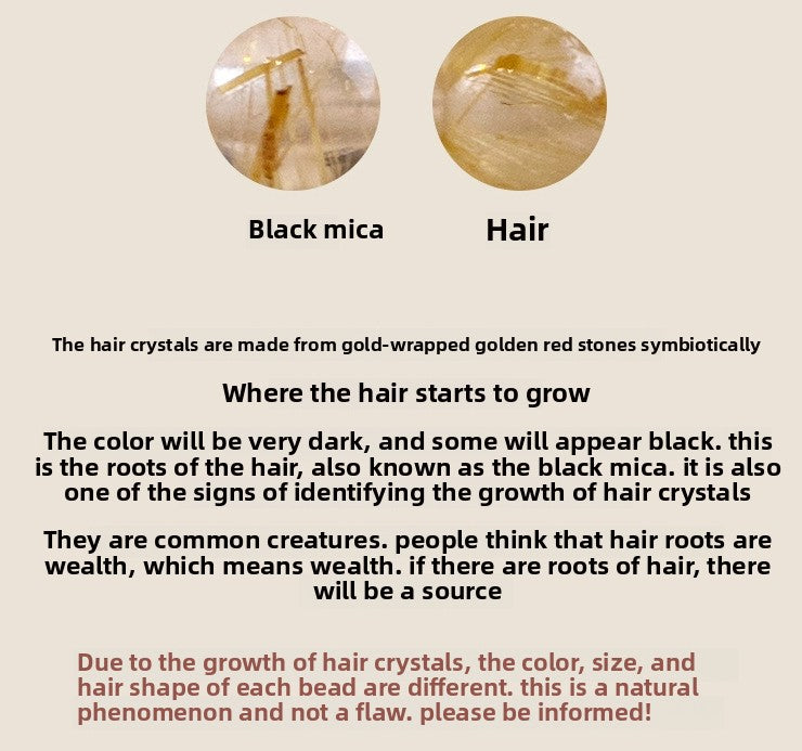 Natural Citrine Bracelet Women's Bracelet Rutile Gold Rutilated Quartz Bracelet Brazil Scattered Beads Money Drawing and Luck Changing Gifts for Girlfriend