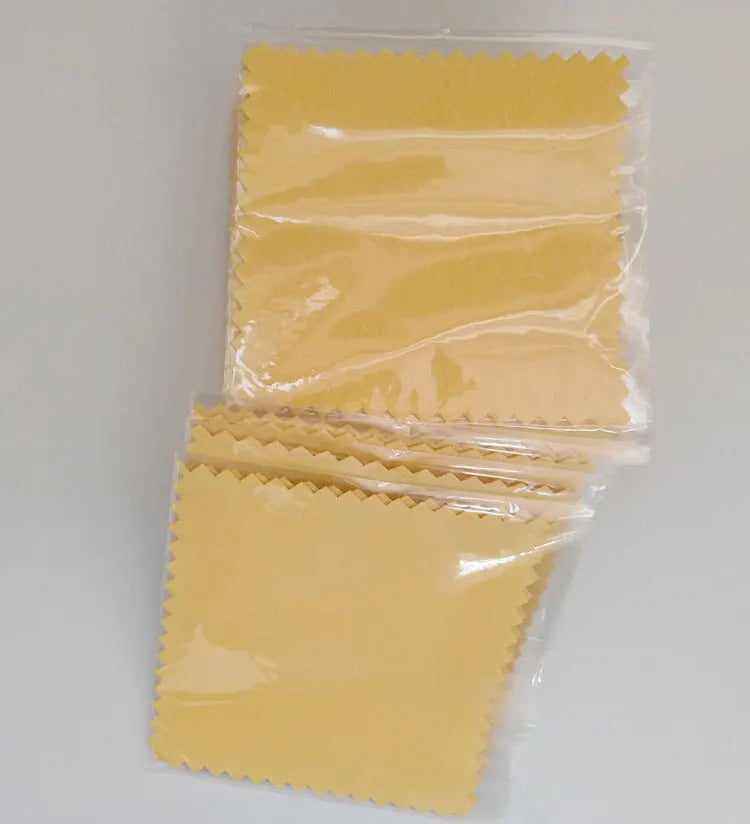 100pcs Emboss Custom LOGO 8*8cm Silver Polish opp bags Cloth for silver Jewelry Cleaner Blue Microfiber suede fabric material