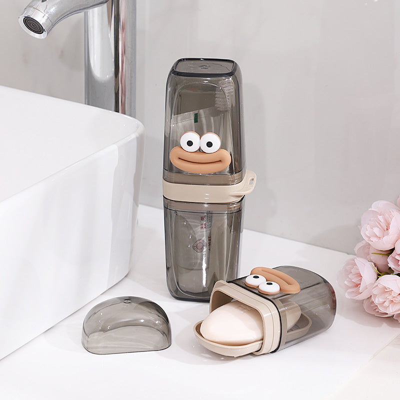 Cartoon Cute Mouthwash Cup Home Children Travel Portable Washing Cup Soap Box Set Toothbrush Cup Toothpaste
