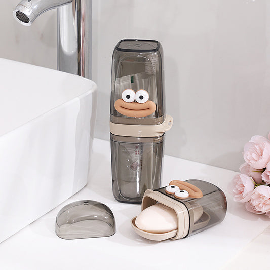 Cartoon Cute Mouthwash Cup Home Children Travel Portable Washing Cup Soap Box Set Toothbrush Cup Toothpaste