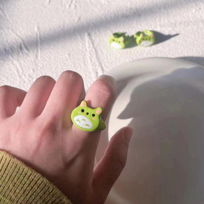 Funny Little Monster Ring Childlike Cute One-Eyed Ins Student Children Girlfriends Couple Gifting New