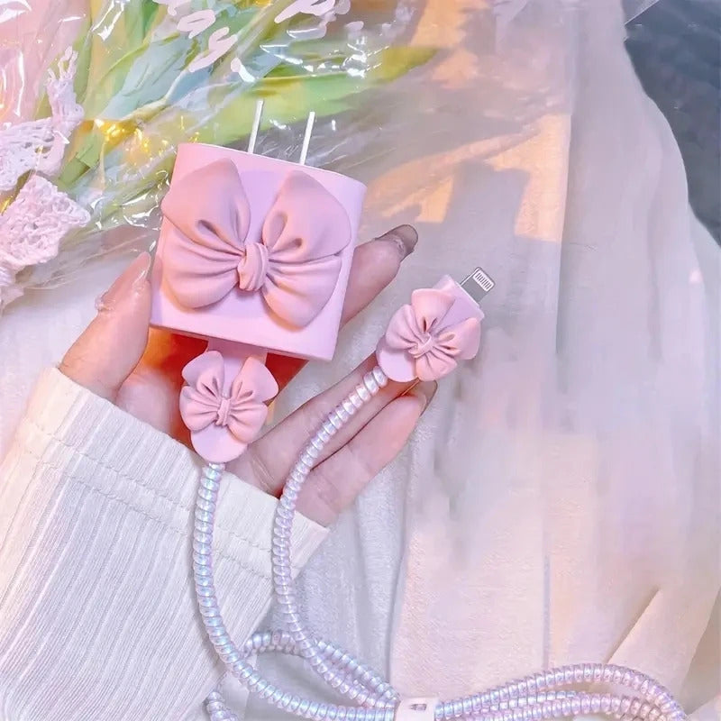 3D New Cable Charger Protection Case For IPhone 15 14 13 Pro Max 18W 20W Original Charger Cable Data Line Wire Spiral Protector