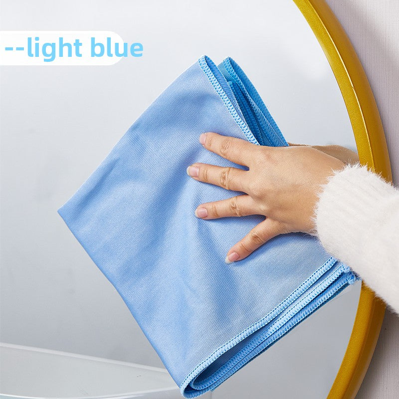 Seven Colors Cleaning Cloth Household Cleaning Absorbent Non-Shedding Thickened Special Towel for Glass Wiping Bamboo Fiber Dishwashing Cloth
