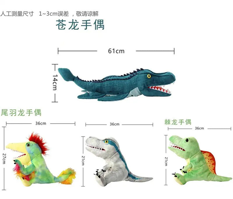 Stuffed Plush Dinosaur Toys Hand Finger Story Puppet Kawaii Dolls Educational Baby Toys Tyrannosaurus Rex Children Gift