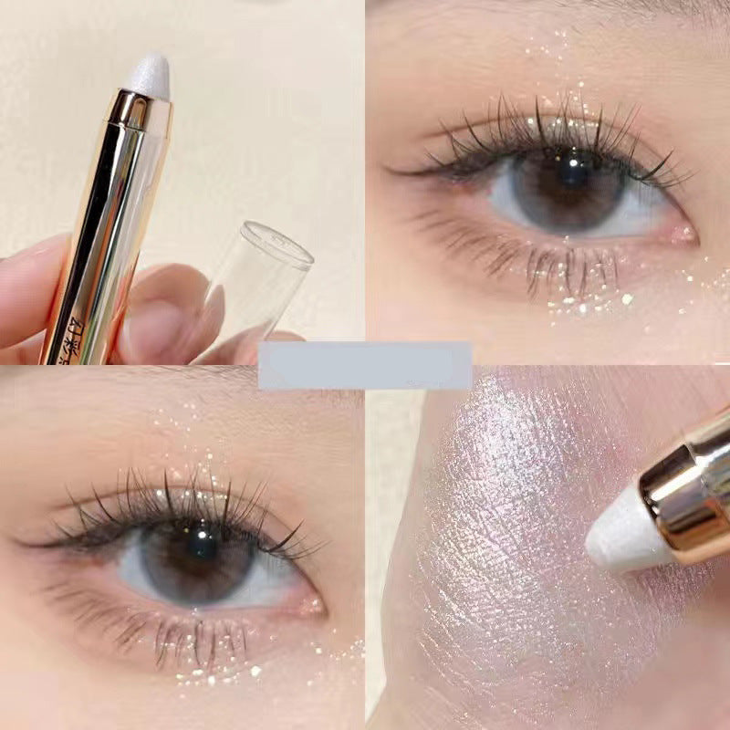Myho Lazy Eye Makeup Highlight Eye Shadow Pen Lying Silkworm Pen Double-Headed Eye Shadow Stick Non-Blooming Eye Makeup Repair High Gloss Cream for Women