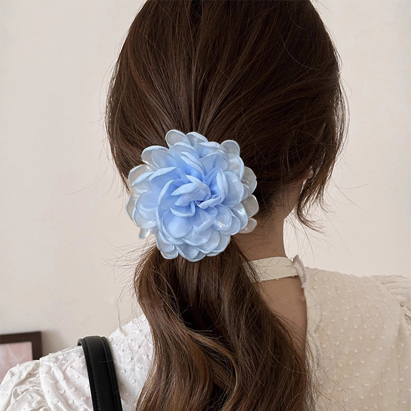 Vacation Organza Flower Hair Clip Travel Outing Hair Accessories Atmosphere Clip Duckbill Clip Hairpin Side Clip Hair Ornament