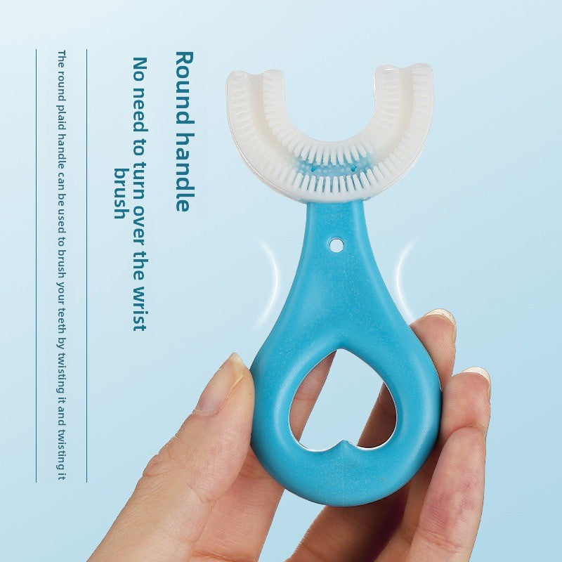 Baby and Children's Toothbrush U-shaped Baby and Child 0 to 3 to 6 to 12 Years Old Soft Hair U-shaped Brush Teeth Artifact Silicone Toothbrush