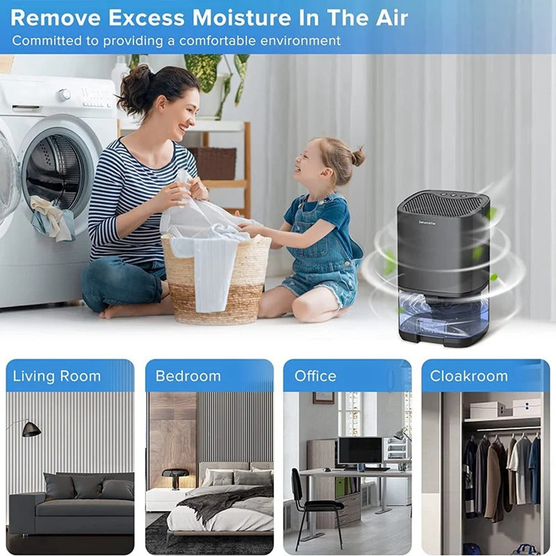 Dehumidifier, Dehumidifiers For Home 35Oz Dehumidifier For Bathroom 2500 Cubic Feet(280 Sq Ft)
