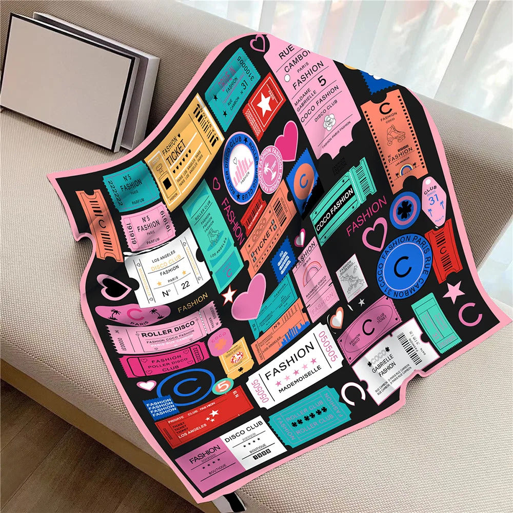 Fashion Graffiti Neckerchief Luxury Square Scarf for Women Silk Shawl Satin Hijab Wraps Hair Bands Headband Bandana Ribbon