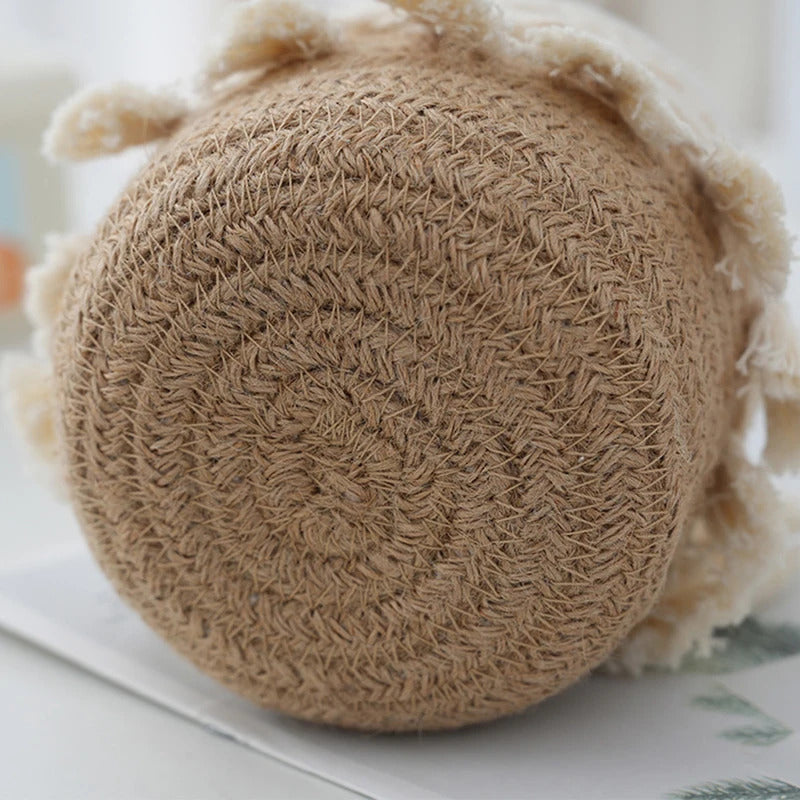 Comb Brushes Mini Storage Basket Boho Cosmetic Brushes Storage Makeup Brushes Container for Vanity Desktop Bathroom