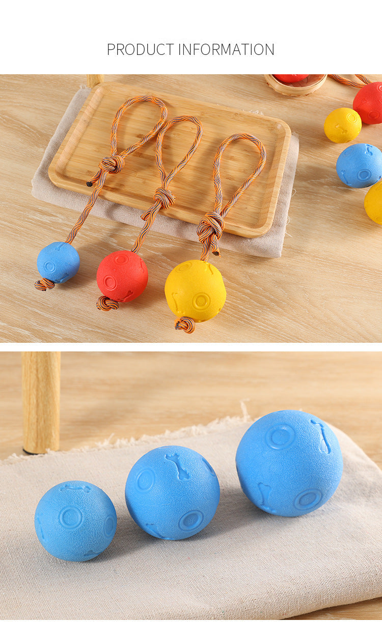 Dog Biting Molars Relieving Stuffy Ball Bite-Resistant Solid Elastic Dog Toy Training Ball TPR Throwing Toy Ball