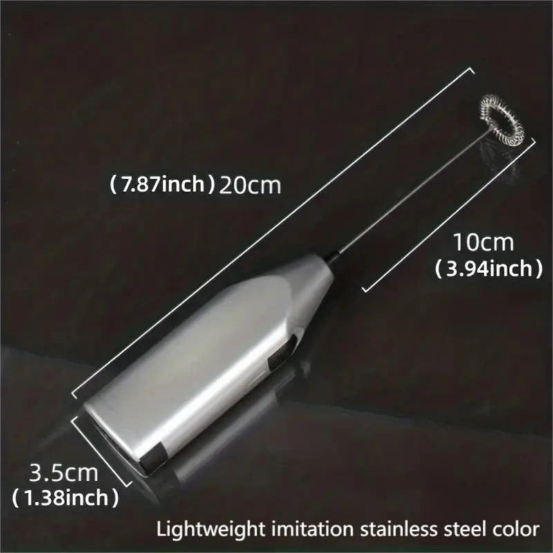 Stylish Essential Household Supplies for Coffee Lovers - Perfect Frothy Coffee with Handheld Imitation Stainless Steel Milk Frot