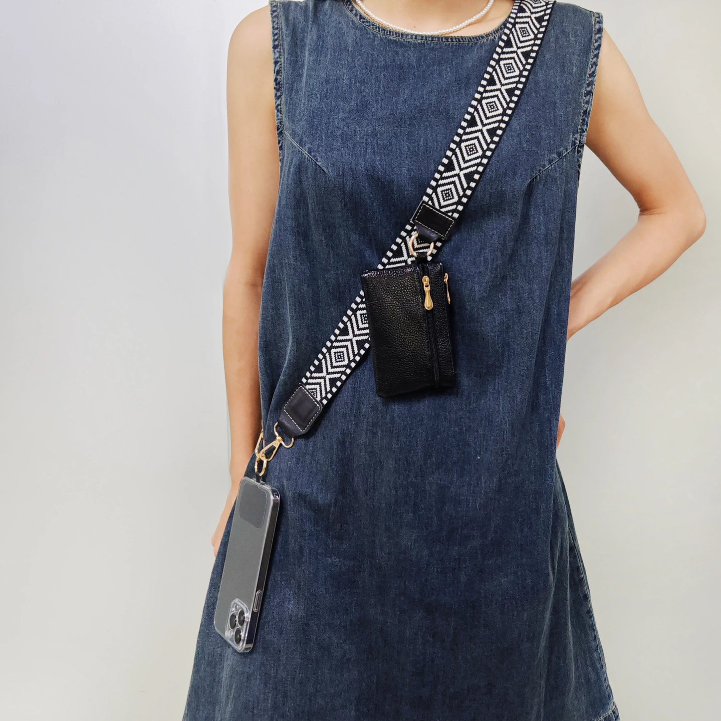 Adjustable Crossbody Mobile Phone Lanyard Strap Anti-lost Cell Phone Case Pendant With Zippered Wallet Card Gasket Coin Purse