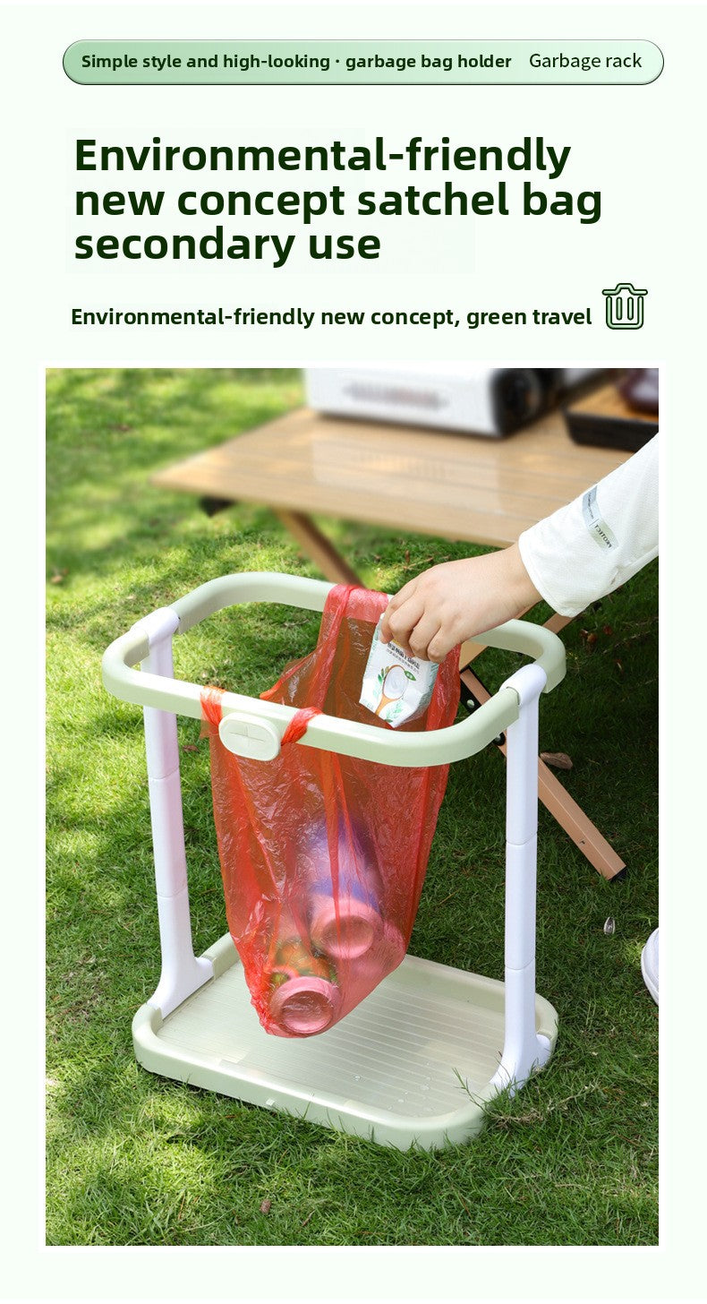 Hangable Trash Rack Outdoor Large Trash Bag Holder Portable Household Trash Storage Rack Plastic Stand