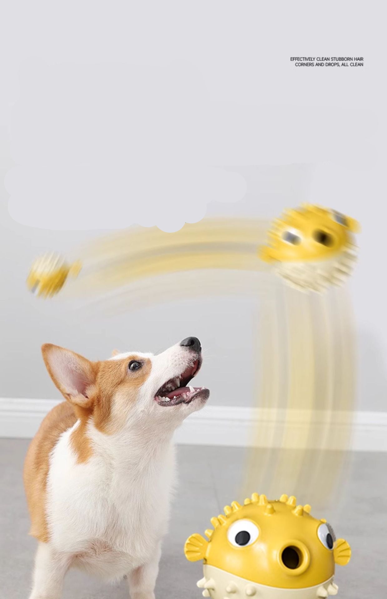 Bungee Fish Dog Toy Food Dispensing Ball Self-Entertainment Teeth Grinding Durable Sound Ball for Small and Large Dogs Pet Supplies