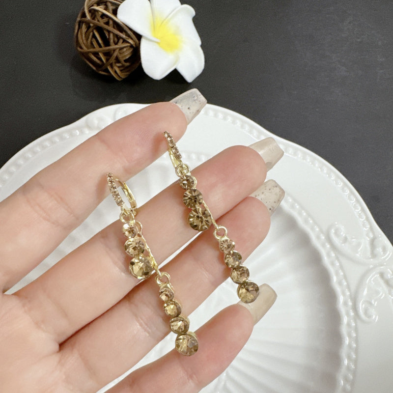 Niche Design Maillard Brown Simple Ear Clip Internet Hot New Popular Light Luxury High-End Fashion Earrings for Women