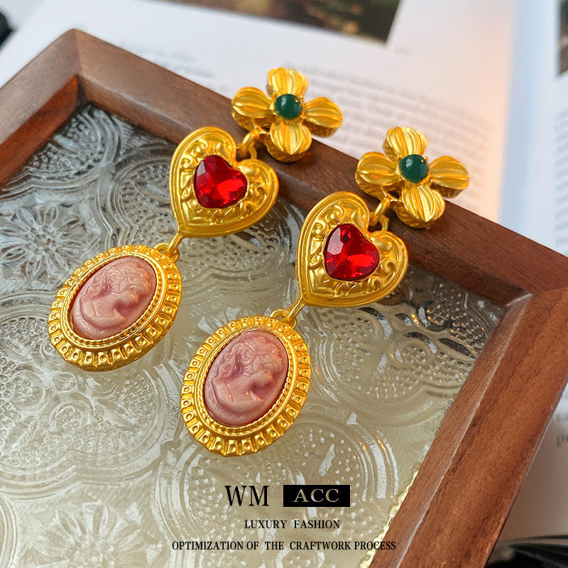 Vintage Earrings Fashion Versatile Ear Jewelry Niche Light Luxury High-end Accessories