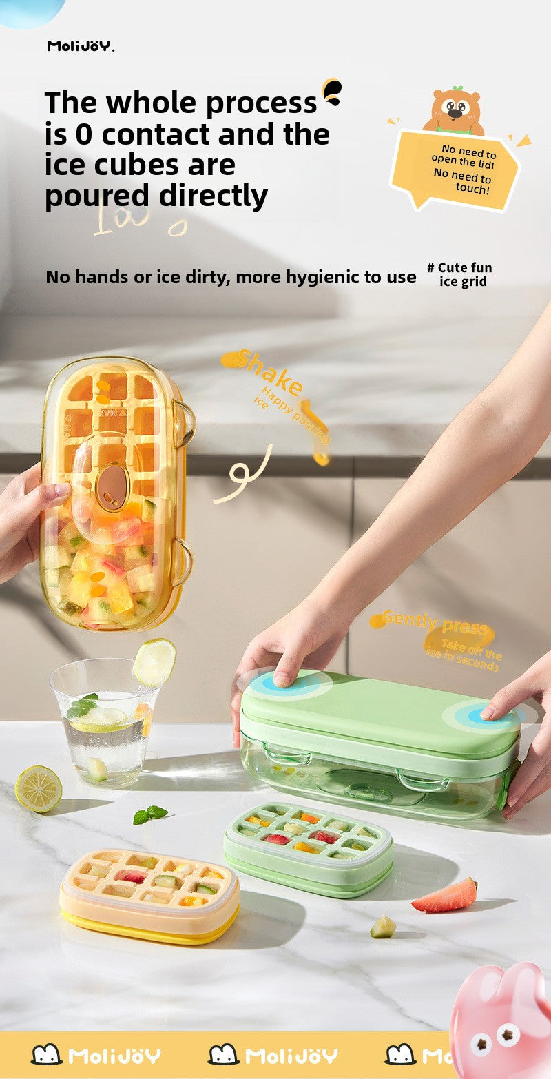 Ice Cube Mold Press Ice Cube Kettle Water Cup Household Food Grade Household Ice Box Frozen Ice Cube Storage Artifact