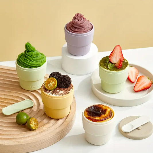 Summer Essentials: Silicone Ice Cream Cups - Bpa-Free, Freezer & Oven Safe