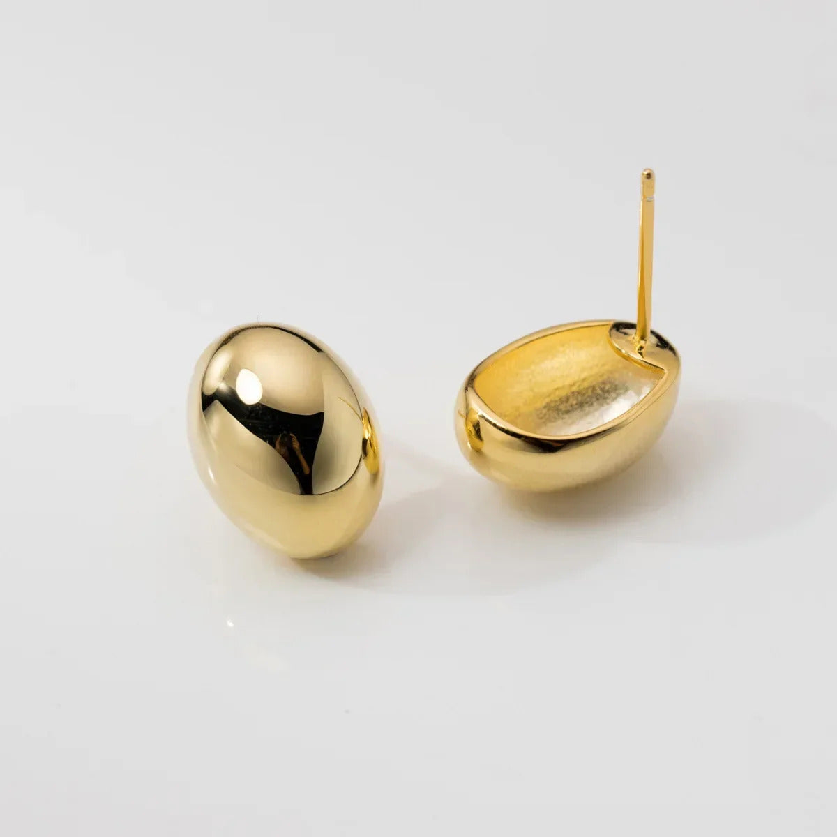 Fashion Geometric Irregular Round Metal Pearl Earrings for Women 2024 Minimalist Style Personality Earrings Trendy Jewelry Gift