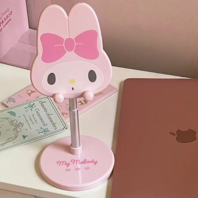 Sanrio My Melody Kuromi Cinnamoroll Phone Stand Adjustable Lazy Telescopic Support Stand Cute Anime Peripheral Gifts