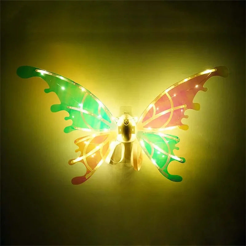 Electric Butterfly Wings Elf Wings Costume Magic Led Bats Wing Cosplay Dress Up For Kids Cats Dogs Halloween Fit Children Gift