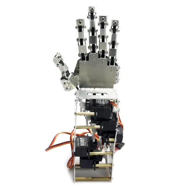 5 Dof Humanoid Hand Five Fingers Metal Manipulator Arm Left Right Hand with A0090 Servo for Robot DIY Kit Programmble Robot Hand