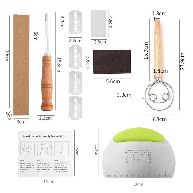 Wood Bread Cutter French Bread Blades Kitchen Gadgets Wood Long Handle Baking Accessory European Style Curved Arch Toast Knife