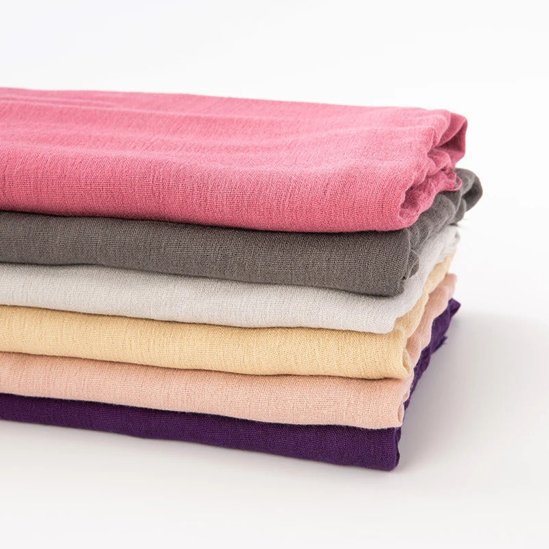 61 Colors Soft Cotton Viscose Scarf Rayon Material Muslim Hijab Mid Eastern Plain Solid Color Headscarf With Tassel