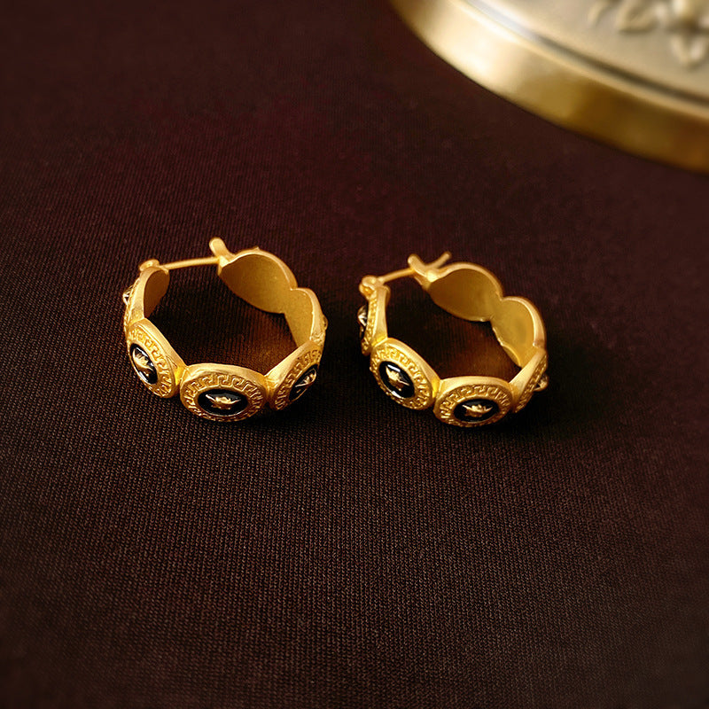 Vintage Earrings Fashion Versatile Ear Jewelry Niche Light Luxury High-end Accessories