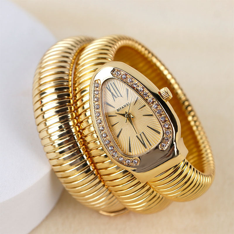 Bifanxi Cross-Border Snake Watch Women's Fashion Bangle Watch Creative Quartz Watch Personality Bangle Watch Wholesale