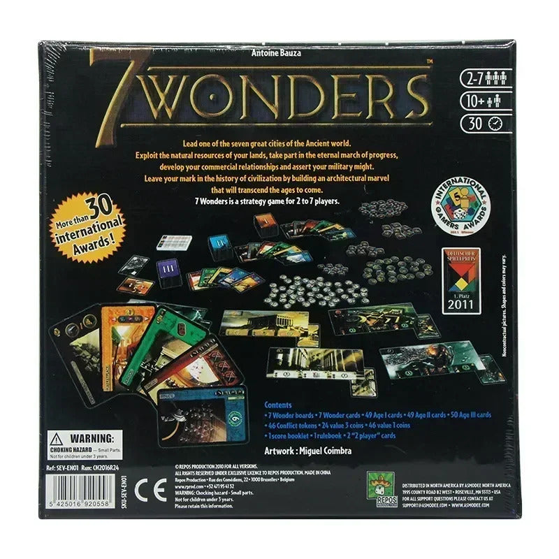 Board Games 7 Wonders Basic Duel English Version Card Fans Friend Party Strategy Cards Multiplayer Games Collection Toys