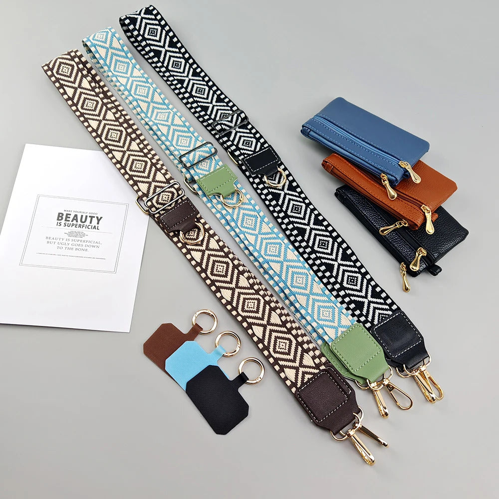 Adjustable Crossbody Mobile Phone Lanyard Strap Anti-lost Cell Phone Case Pendant With Zippered Wallet Card Gasket Coin Purse