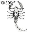 SKEDS Women Men Exquisite Heart Magic Wand Crystal Brooch Badges Fashion Creative Korean Style Rhinestone Pin Accessories