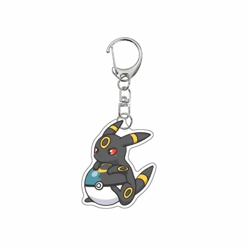 Pokemon Anime Cartoon Acrylic Keychain Eevee Vaporeon Jolteon Flareon Sylveon Espeon Glaceon Leafeon Umbreon Key Chain Pendant