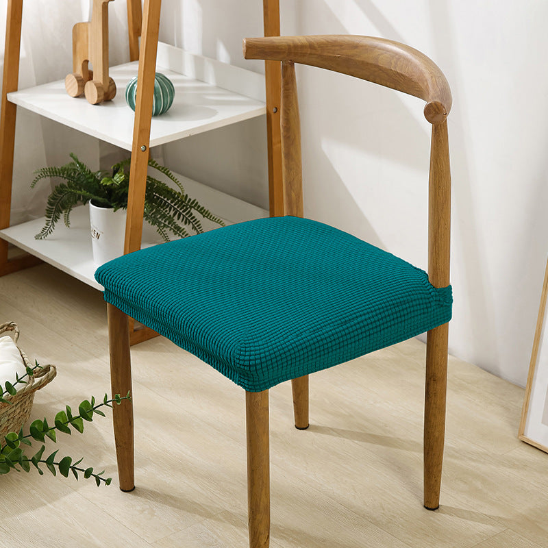 Thick Elastic Chair Cover Cushion Cover Full Coverage Dining Chair Cover Solid Color Hotel Chair Cover Stool Cover Ins Style Seat Cover for Home Use