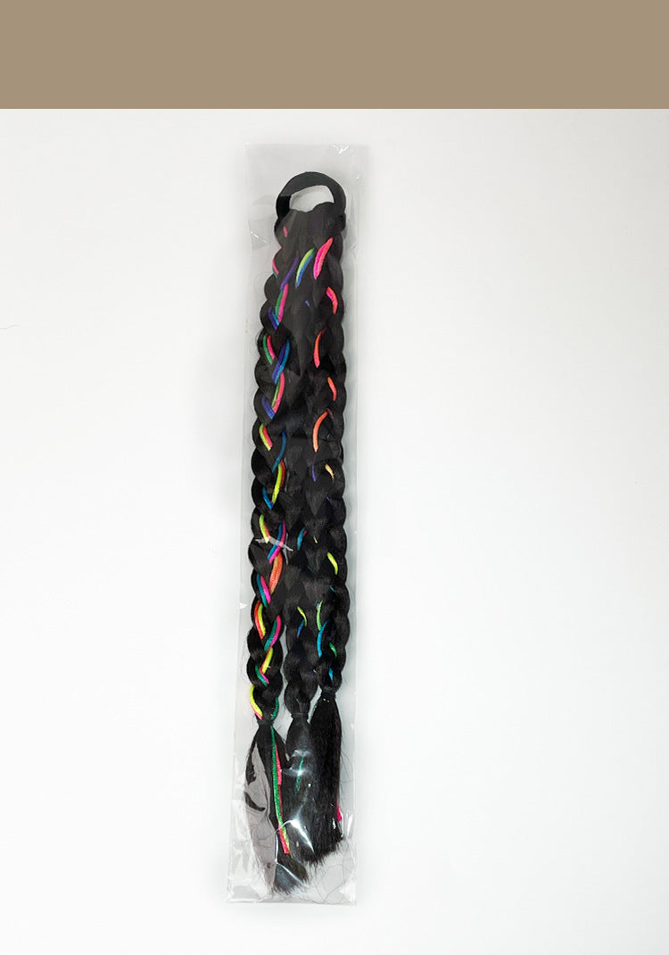 Colorful Ropes Boxing False Braids Hot Girl Sweet Cool Personality High-Temperature Fiber Handmade Braid Dreadlocks Source Factory in Stock Stable
