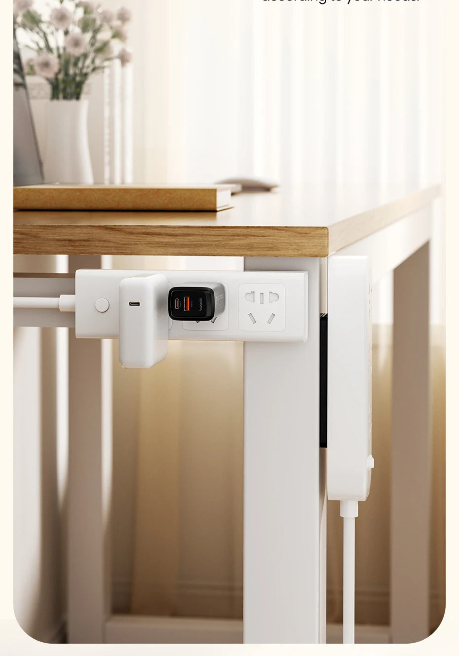 Toocki 1/3 Pcs Power Strip Holder Wall-hanging Plug Punch-Free Fixer Socket Mount Self-Adhesive Cable Wire Organizer For Office