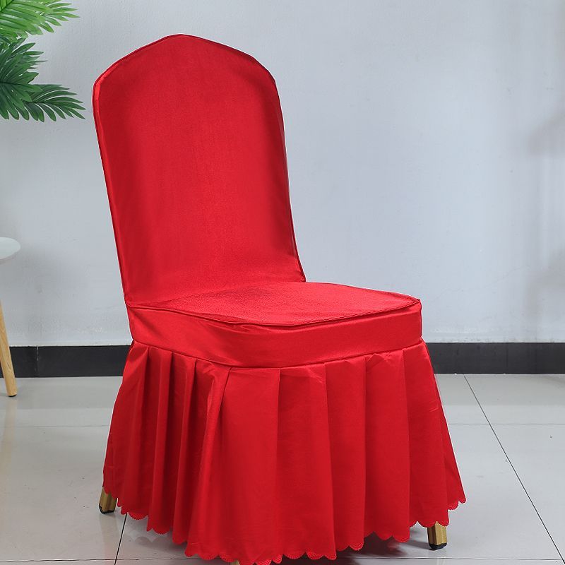 Hotel Restaurant Banquet Chair Cover Dining Chair Seat Stool Bench Wooden Chair Universal Chair Cover with Bowknot