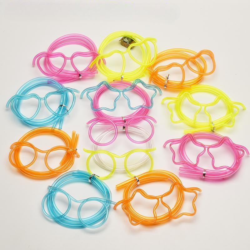 Glasses Straw Funny Lazy People Drinking Water Creative Cool Cute Drink Super Long Glasses Eye Straw