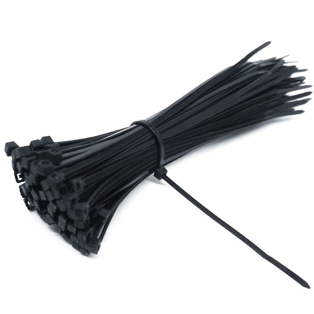 100 PCS 2.5mm*150mmSelf-Locking Nylon Wire Cable Zip Ties Cable Ties White Black Organiser Fasten Cable