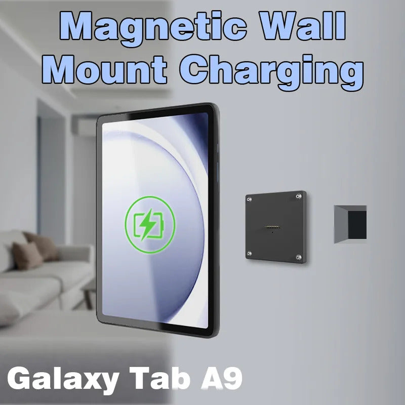 Supplied Magnetic Wall Mounted Charging Stan for Samsung Galaxy Tab A9 8.7 inch intelligent switch 18W Power in Wall emonita