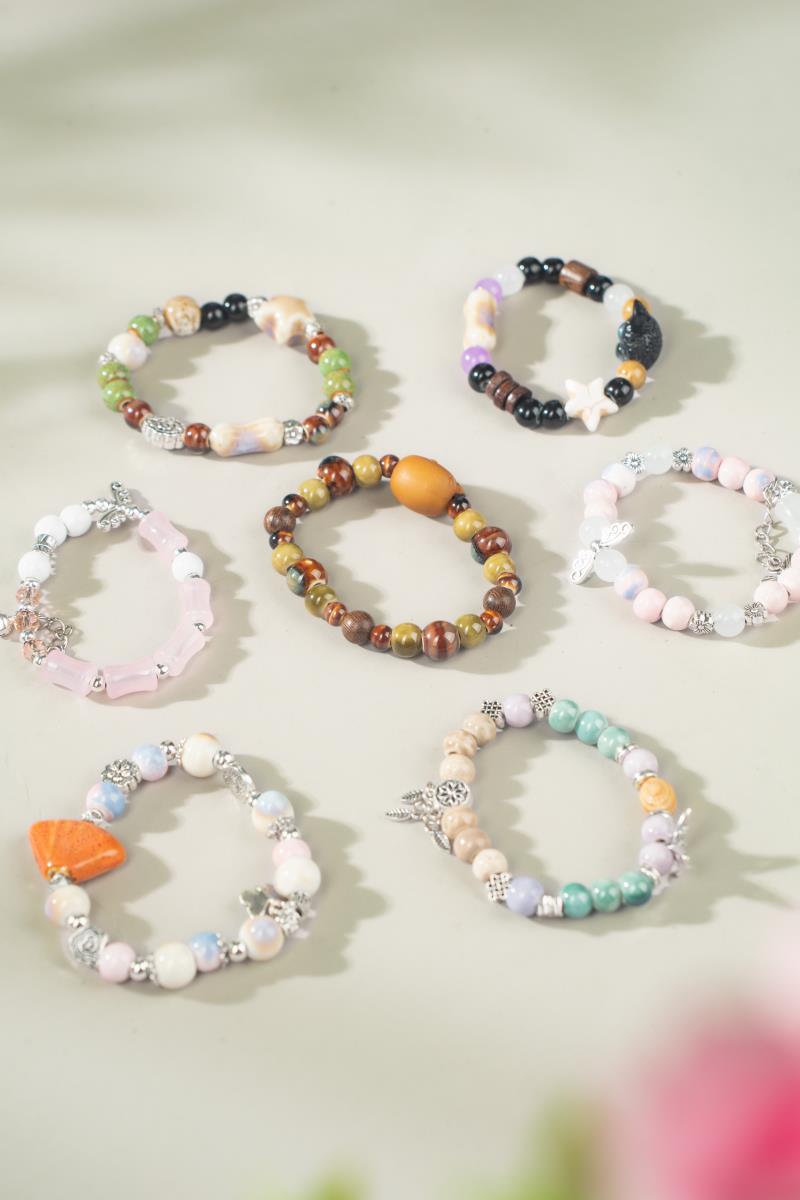 Jingdezhen Ceramic Jewelry Ethnic Style Simple Mixed Style Women's Gift Bracelet