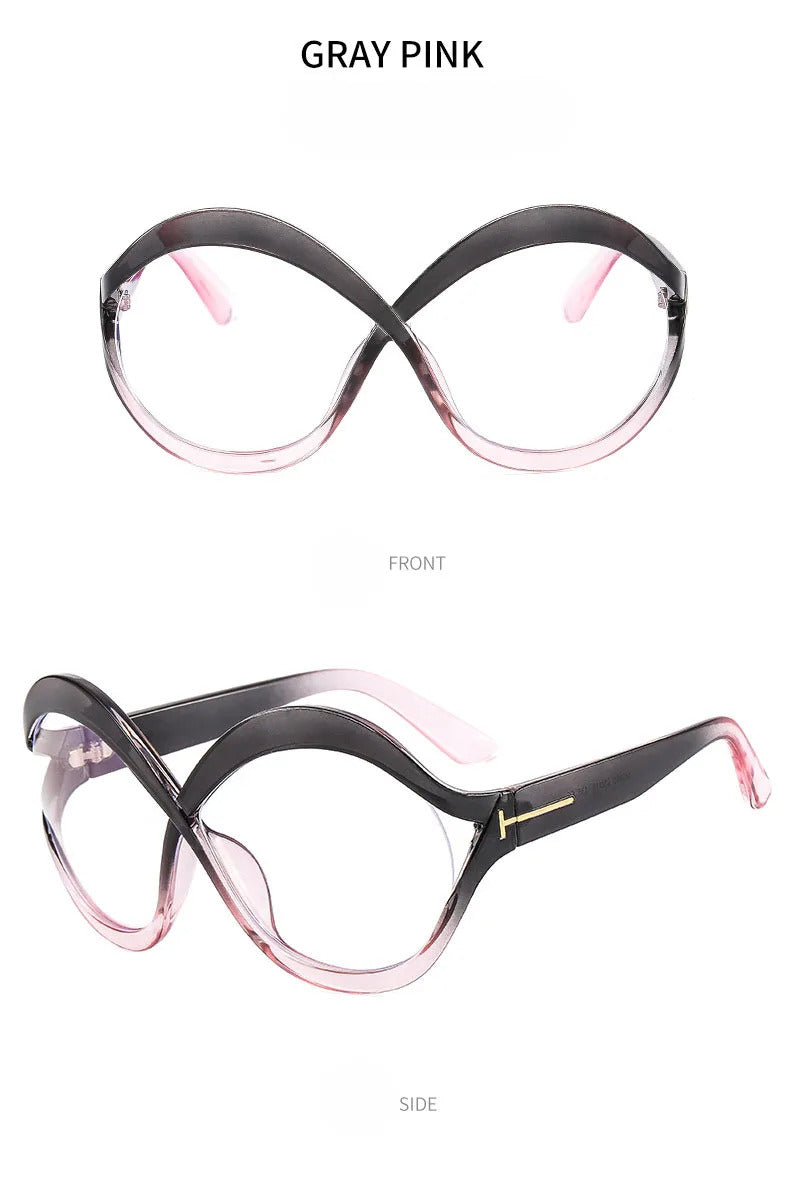 Luxury Oversized Round Sunglasses Goggle New Brand Designer Women Sun Glasses Trends Punk Shades Eyewear Eyeglasses Oculos