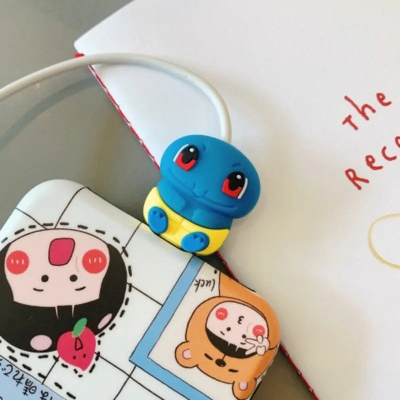 Pokemon Pikachu Doll Data Cable Protective Cover Kawaii Anime Pikachu Protective Cover Mobile Phone Accessories Anti-breakage