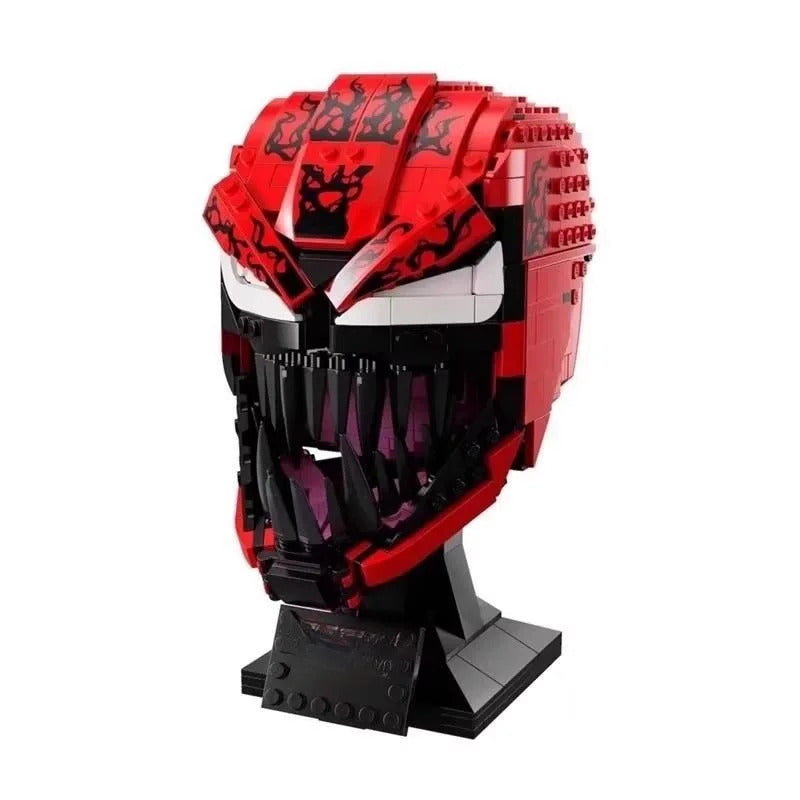 Venom Mini Building Blocks Marvel Carnage Head Super Hero Spiderman MOC 3D Model DIY Bricks Figure Toy For Kid Christmas Gift